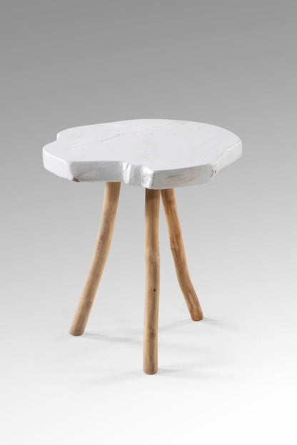 Teak side table – Rosa Legs, natural natural materials in boho style