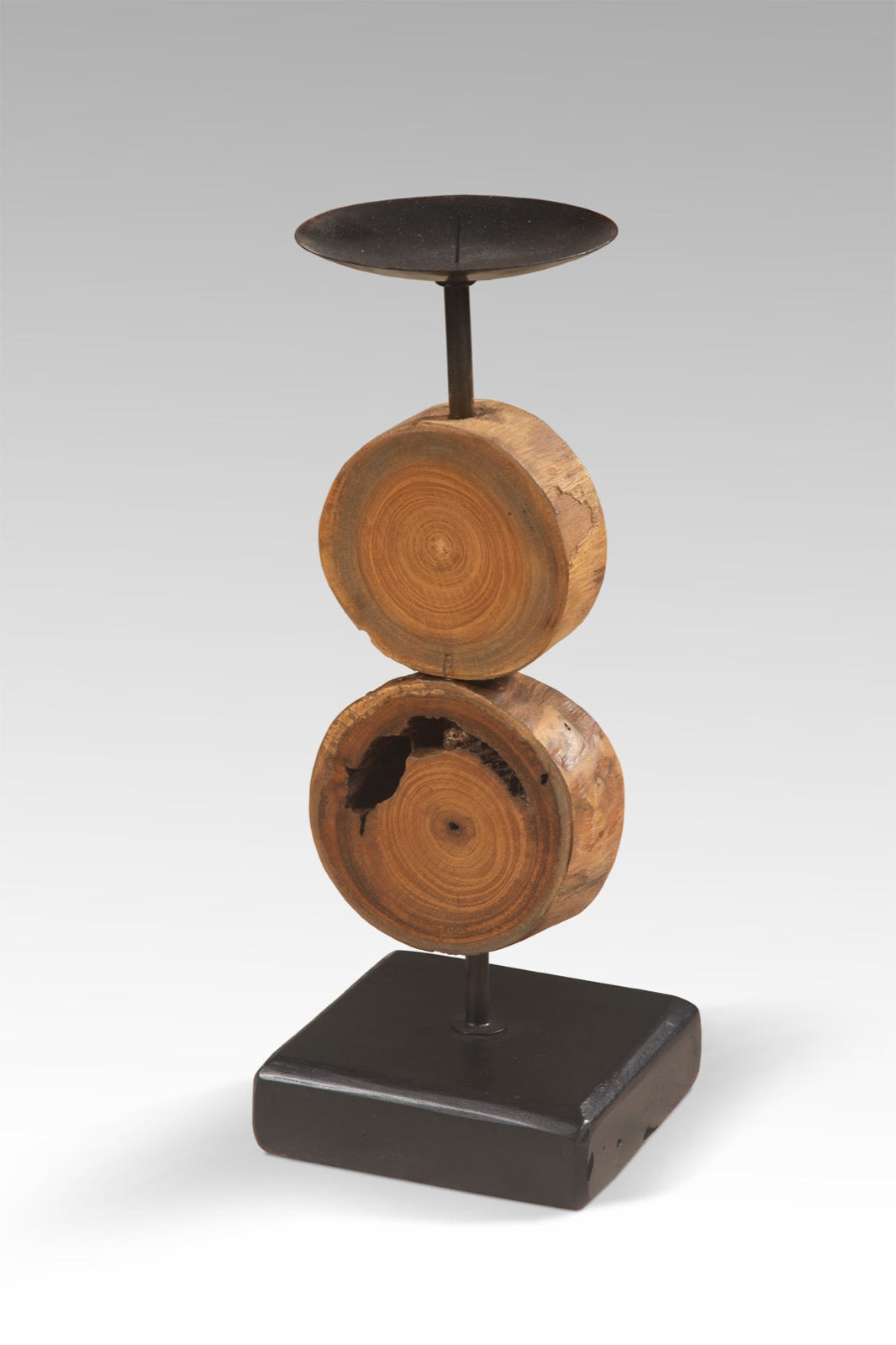 Chopped Logs candle holder by BaliSouk – boho decor made in Bali