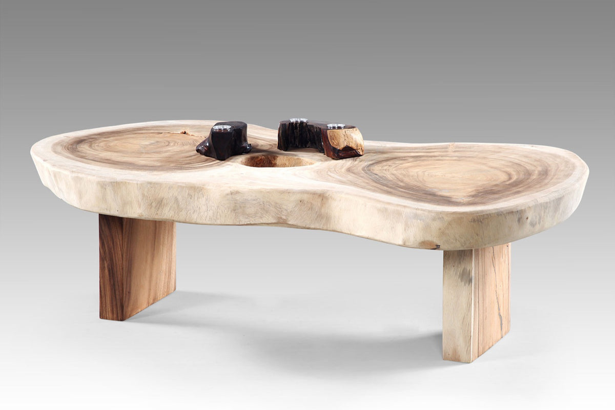 Suar wood coffee table – Alvar, natural natural materials in boho style