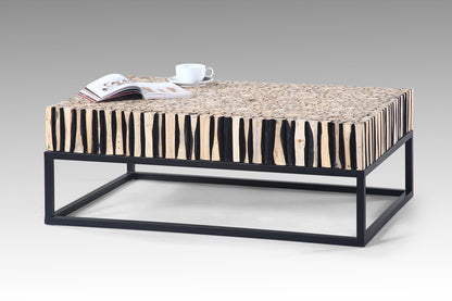 Handmade teak coffee table – the Alfa, boho furniture made in Bali