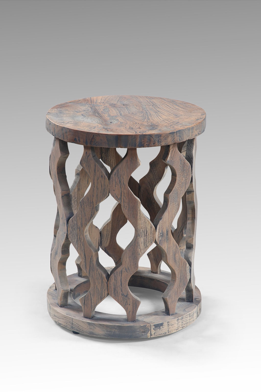 Teak side table – Monaco – boho furniture handmade in Bali by BaliSouk