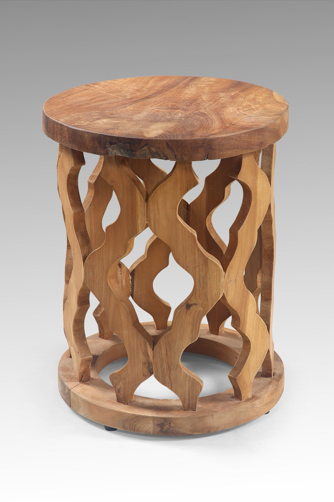 Teak side table – Monaco, natural natural materials in boho style