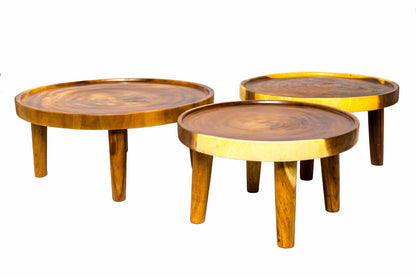 Kos coffee table, boho furniture handmade by Balinese artisans
