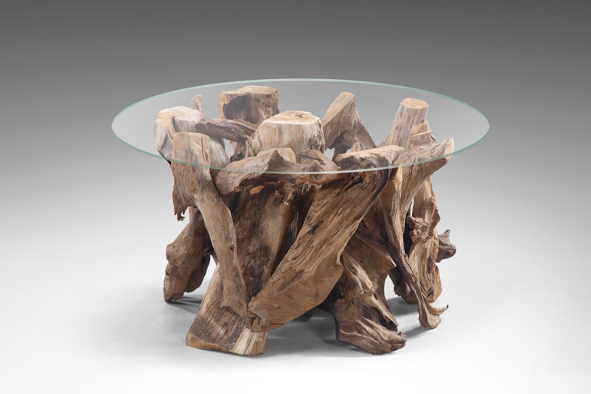 Handmade reclaimed wood coffee table – the Semarang, boho furniture made in Bali