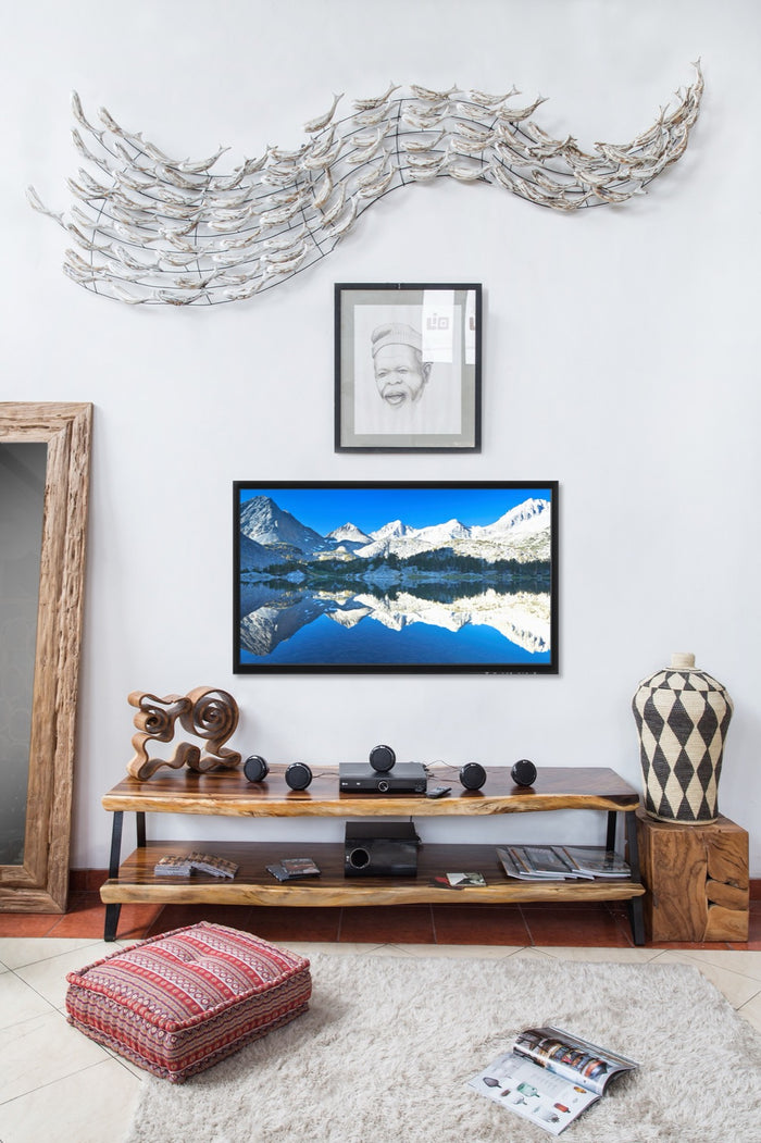 Stereo TV cabinet in natural materials – handmade boho furniture from Bali