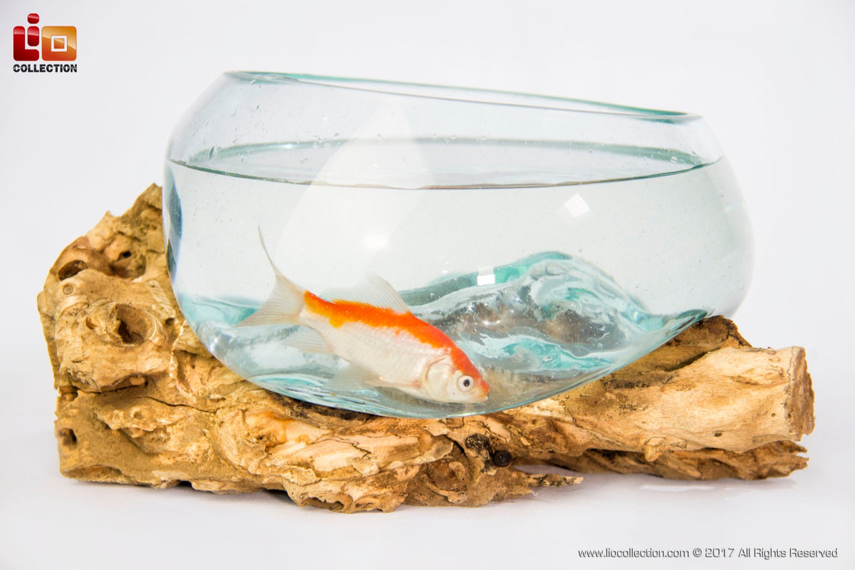The Solo Water Drop fish bowl – natural materials, boho decor handmade in Bali