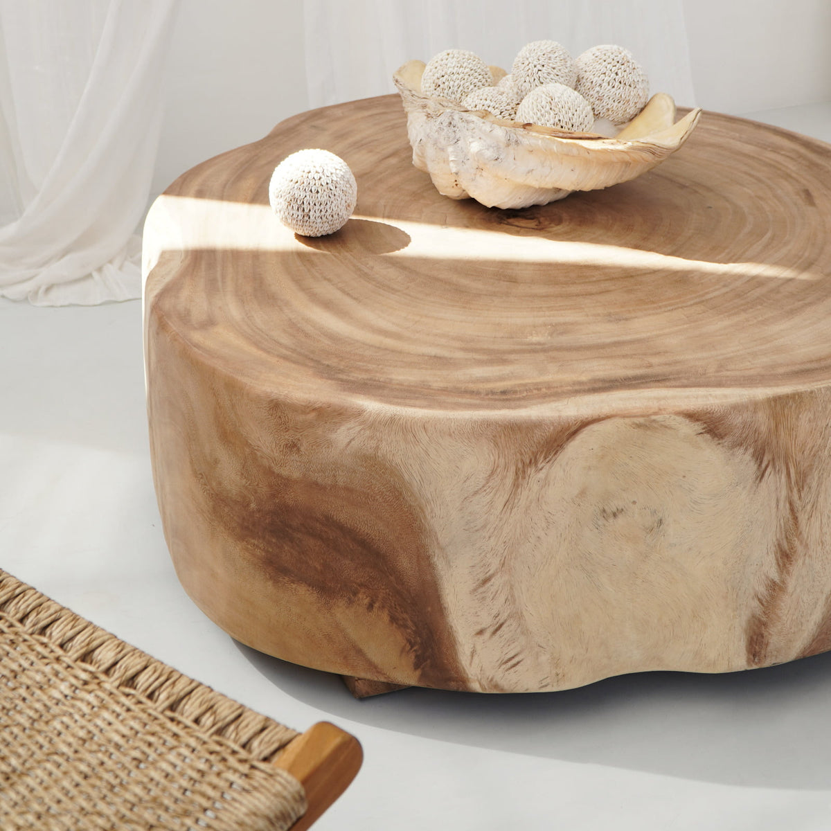 Tyria – natural materials coffee table, boho furniture from Bali
