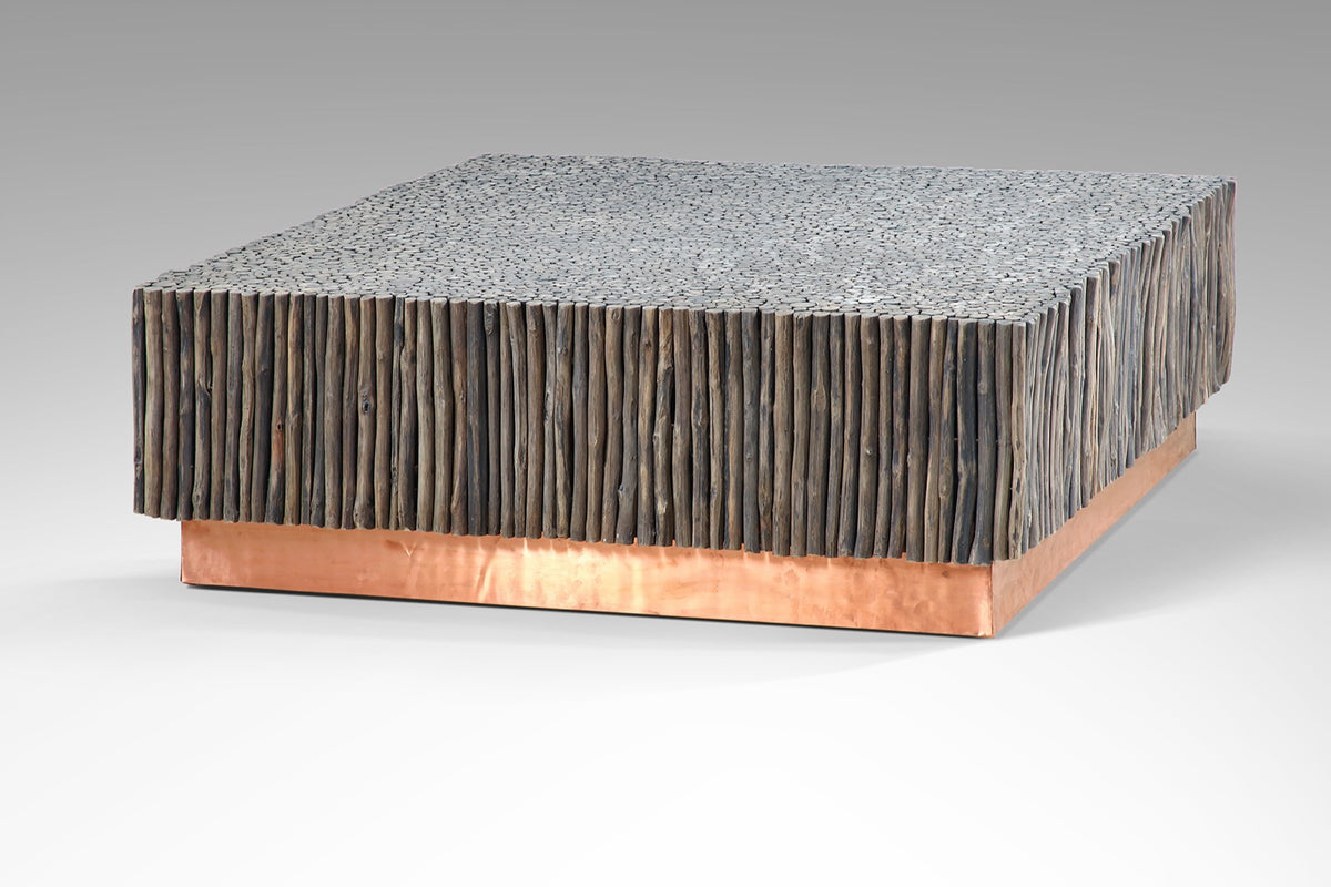 The Stickwood coffee table – natural materials, boho furniture handmade in Bali