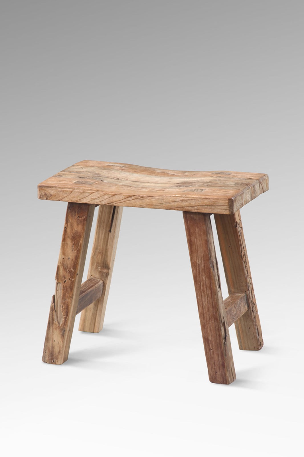 Teak stool – Pyke – boho furniture handmade in Bali by BaliSouk