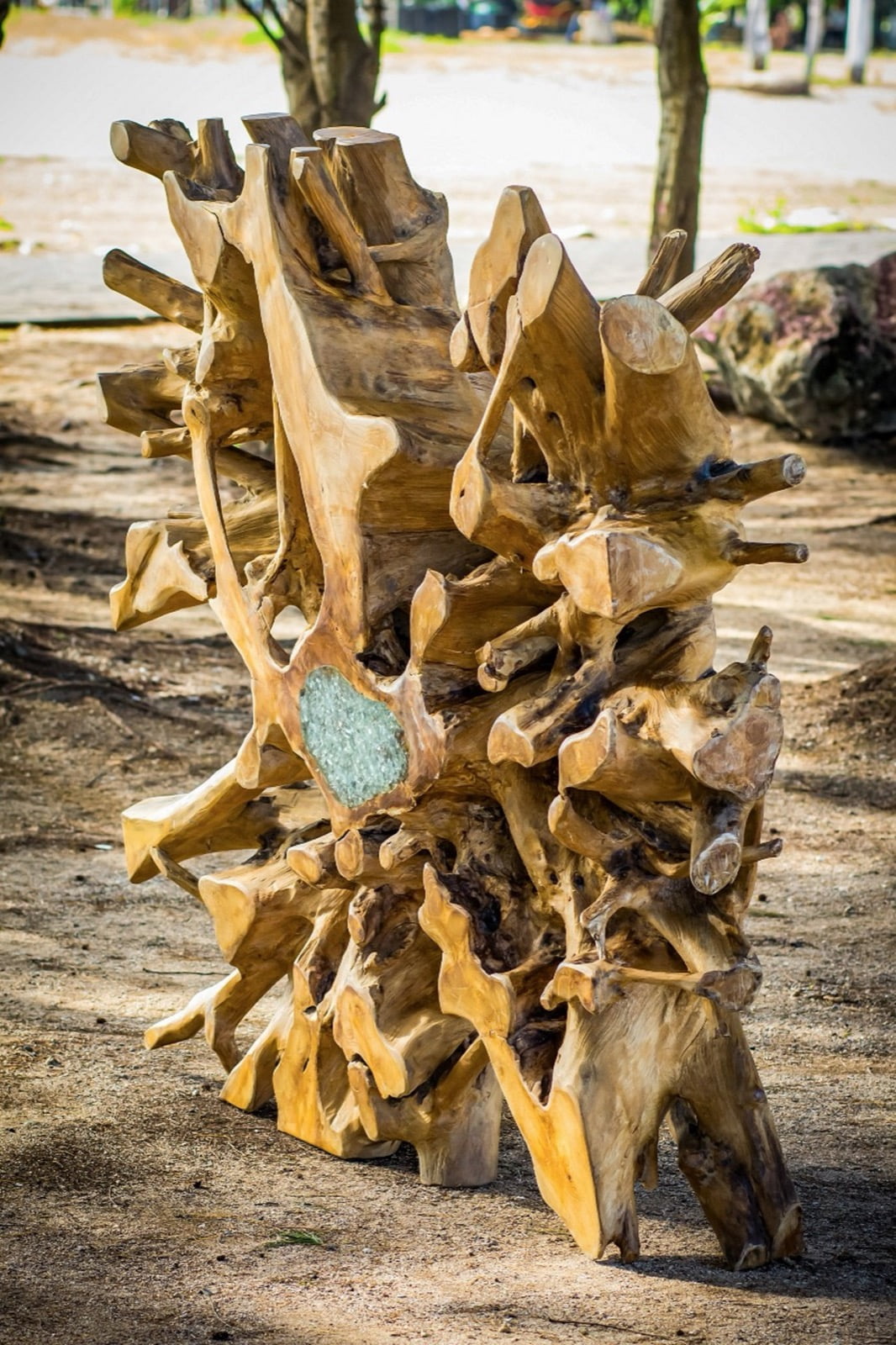 Teak root decorative piece – Spider Resin Root – boho decor handmade in Bali by BaliSouk