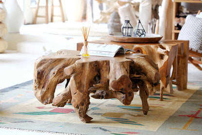 Handmade teak root coffee table – the Spider, boho furniture made in Bali
