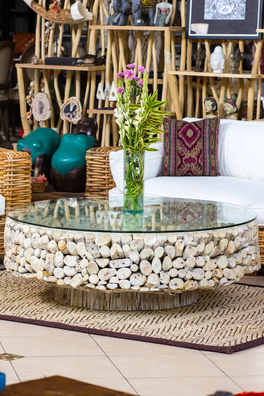 Driftwood coffee table – Hawaii, natural natural materials in boho style