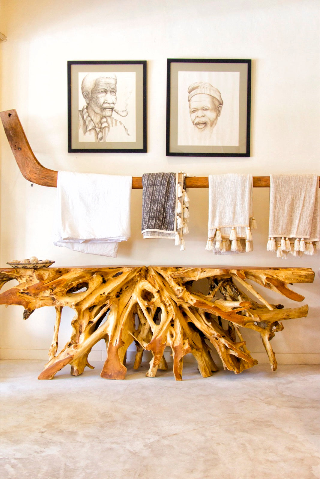 Primitive console table by BaliSouk – boho furniture made in Bali