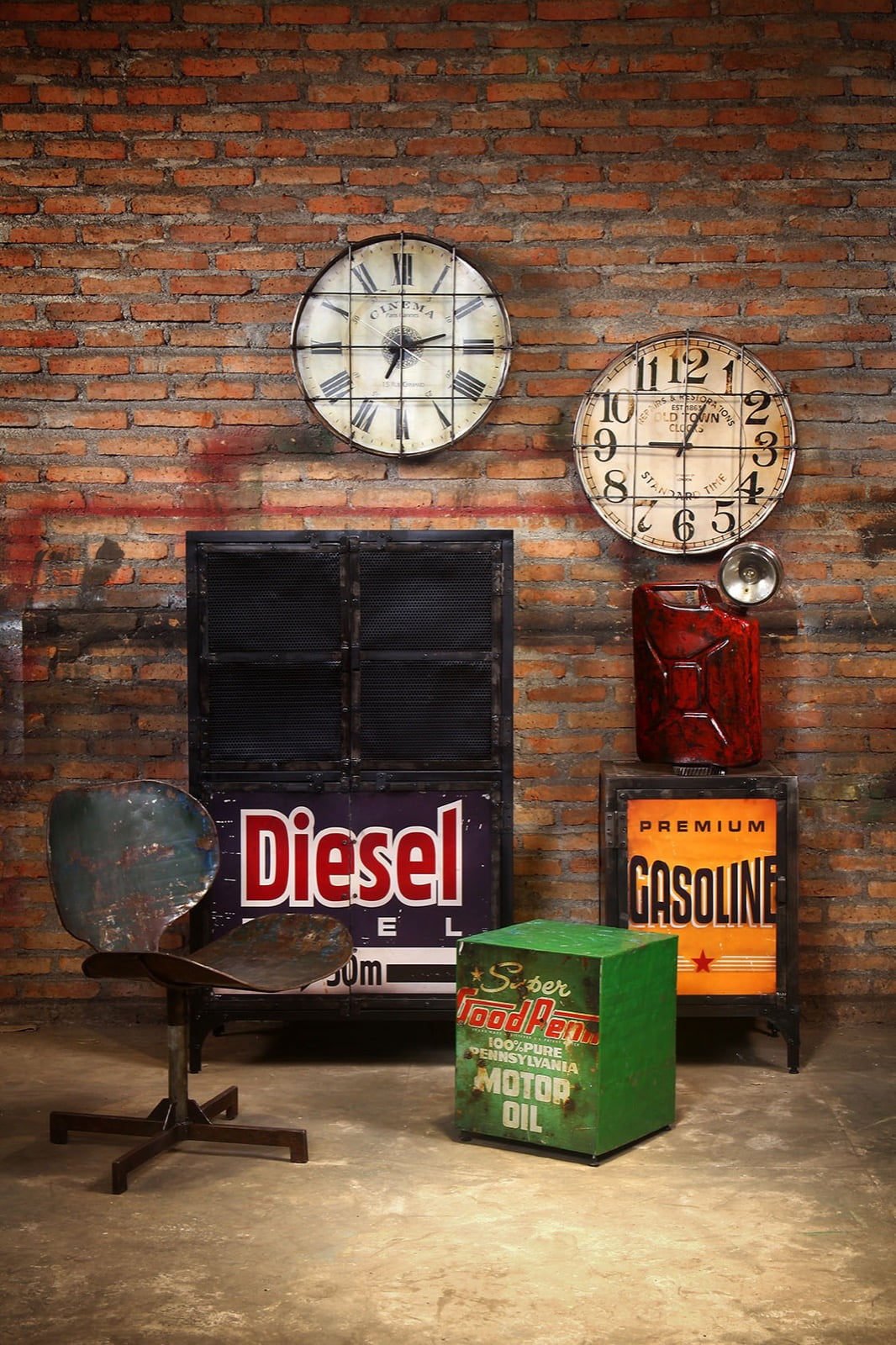 Metal bookcase Chevrolet Doors – boho furniture handcrafted in Bali by BaliSouk