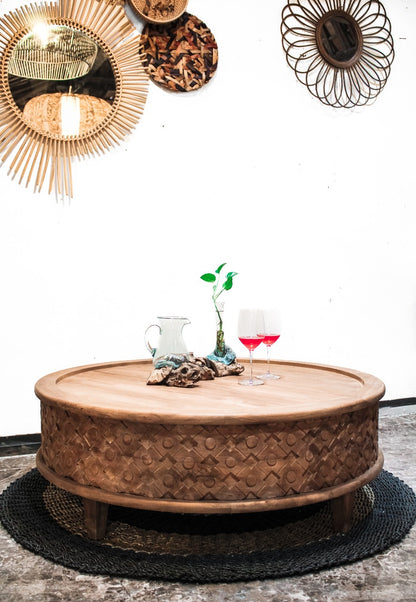 Matahana – natural materials coffee table, boho furniture from Bali