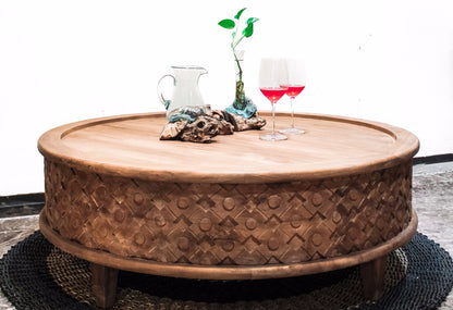 Matahana coffee table in natural materials – boho furniture by BaliSouk