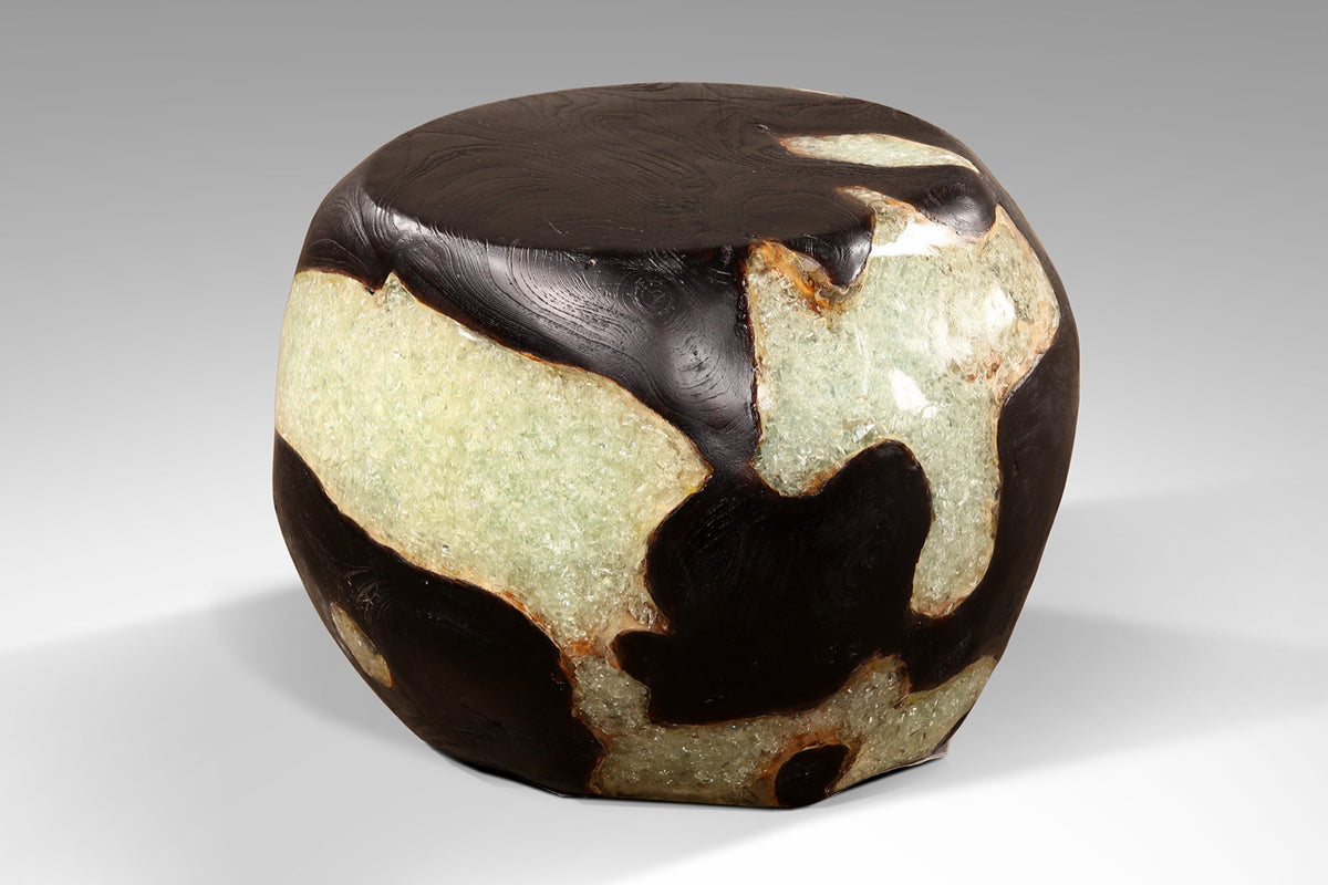 Glaze – natural materials stool, boho furniture from Bali