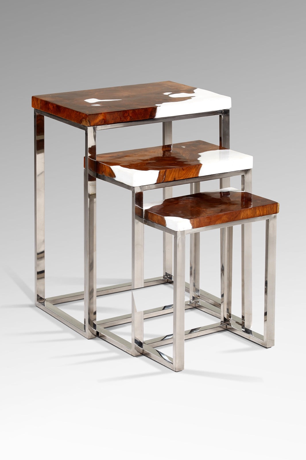 Teak side table – Butter Glaze – boho furniture handmade in Bali by BaliSouk