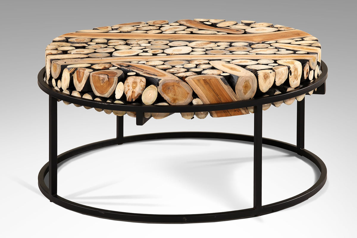 Teak branch coffee table – Vanity – boho furniture handmade in Bali by BaliSouk
