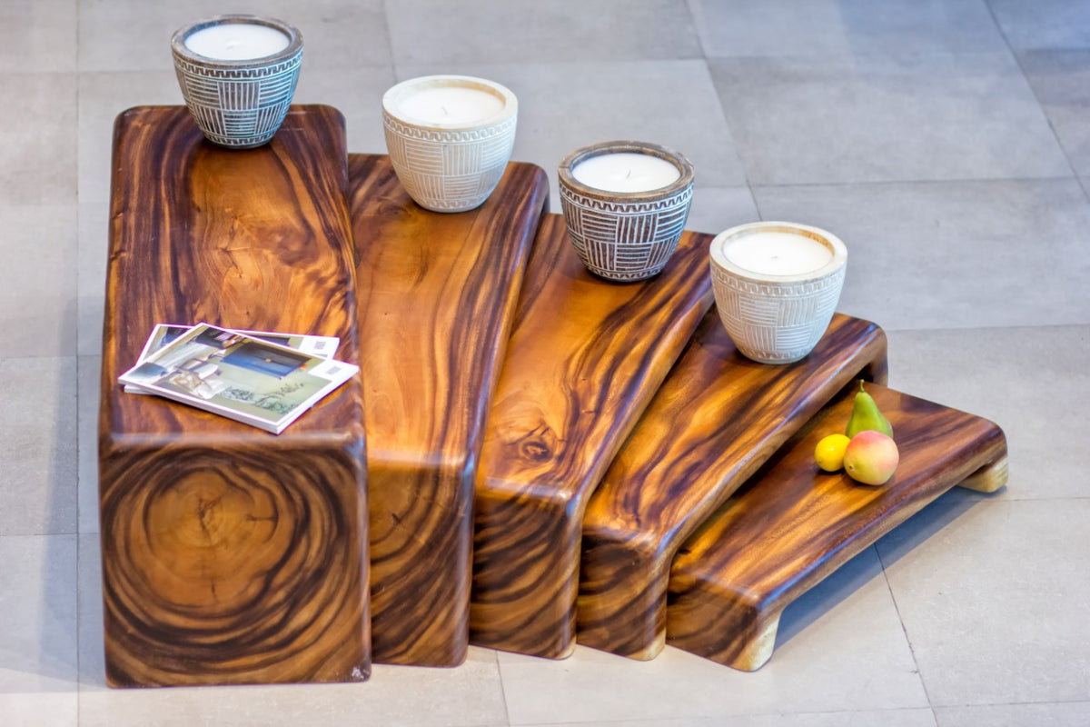 Caruso – natural materials coffee table, boho furniture from Bali