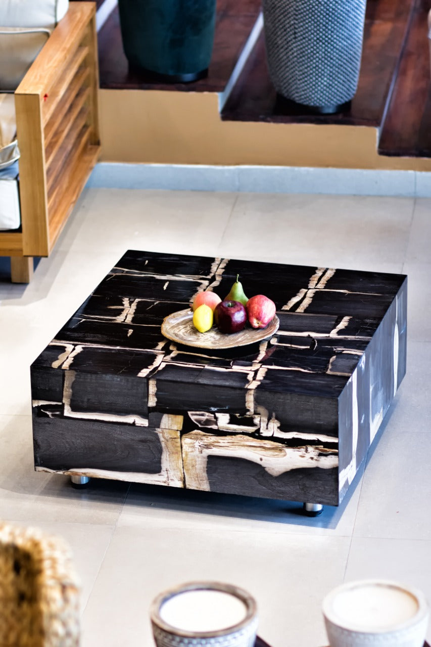 Mykonos coffee table in natural materials – handmade boho furniture from Bali
