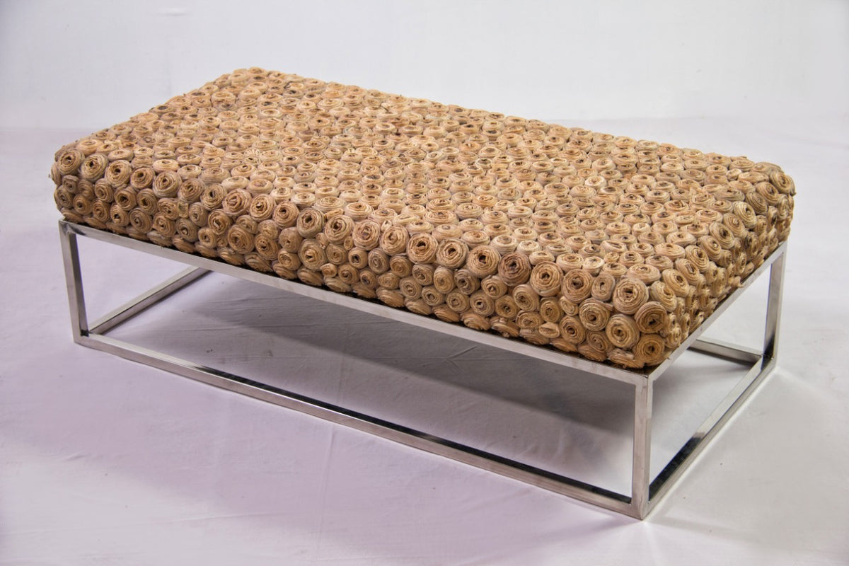 Water hyacinth coffee table – Curly, natural natural materials in boho style