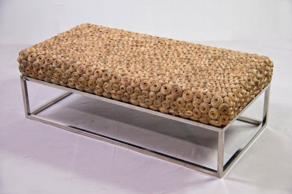 Water hyacinth coffee table – Curly, natural natural materials in boho style