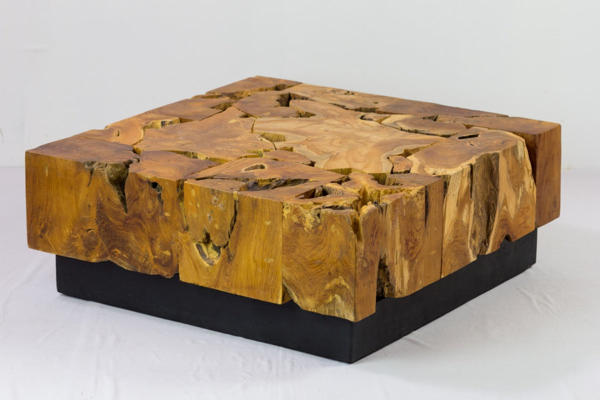 Galatsi coffee table, boho furniture handmade by Balinese artisans