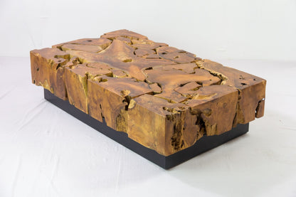 Galatsi coffee table in natural materials – boho furniture by BaliSouk
