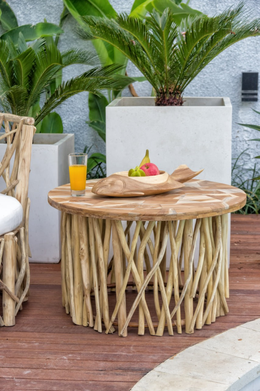 The Sifnos coffee table – natural materials, boho furniture handmade in Bali