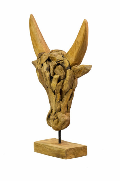 Bull sculpture by BaliSouk – boho decor made in Bali