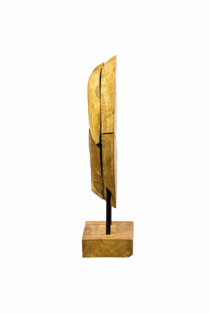 Handmade teak decorative stand – the Heart, boho decor made in Bali