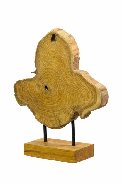 Wooden Stand decorative stand in natural materials – handmade boho decor from Bali