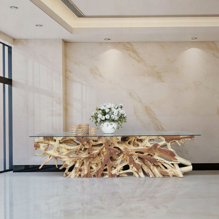 Bali Furniture – Primitive Console Without Glass Top – The Primitive Console Without Glass Top 