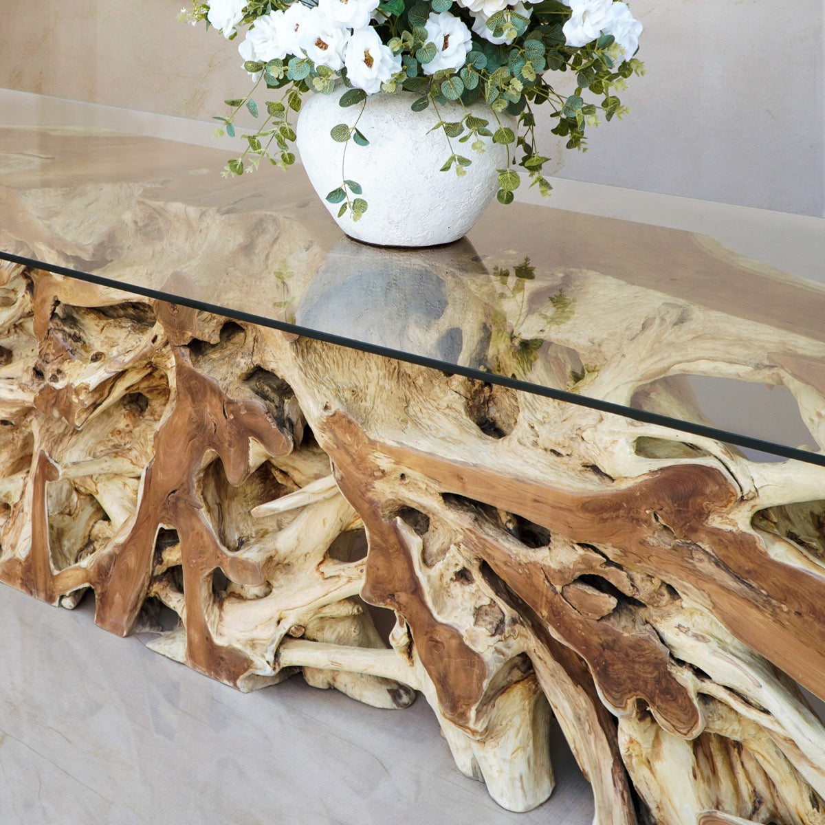 Bali Furniture – Primitive Console Without Glass Top