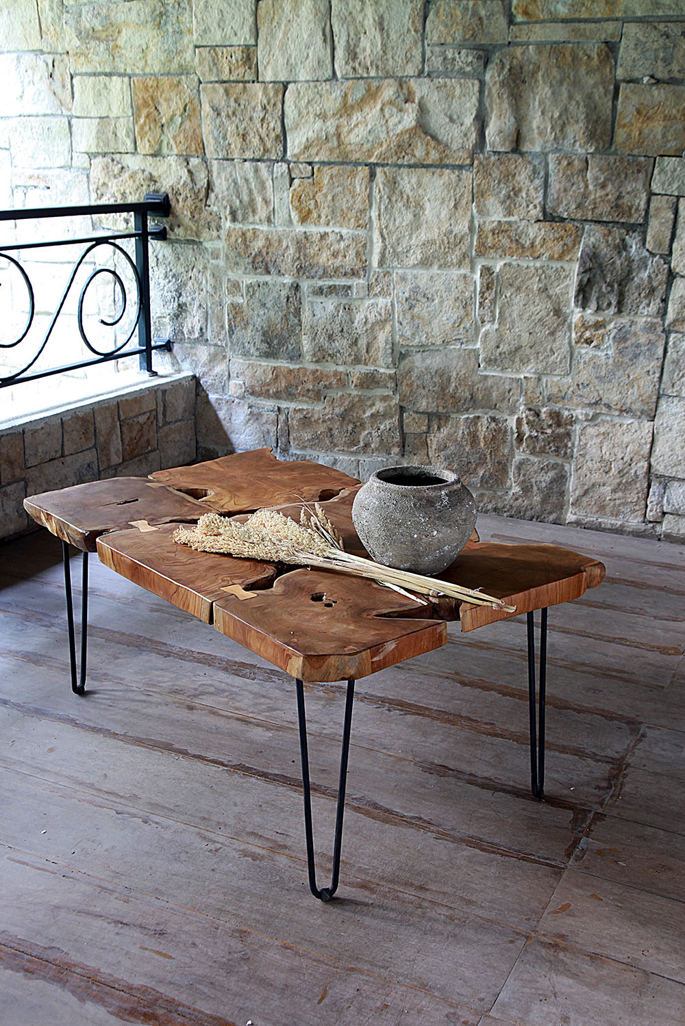 Tree Slices Pieces coffee table by BaliSouk – boho furniture made in Bali
