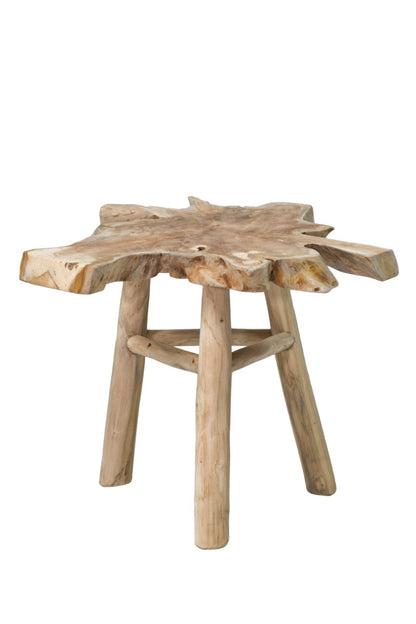 Teak side table – Buck, natural natural materials in boho style