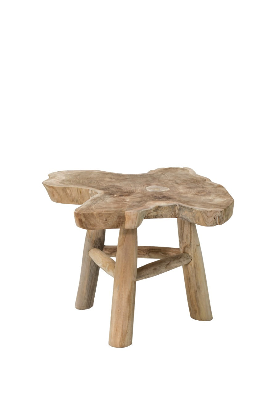 Handcrafted teak side table – Buck, boho furniture from BaliSouk