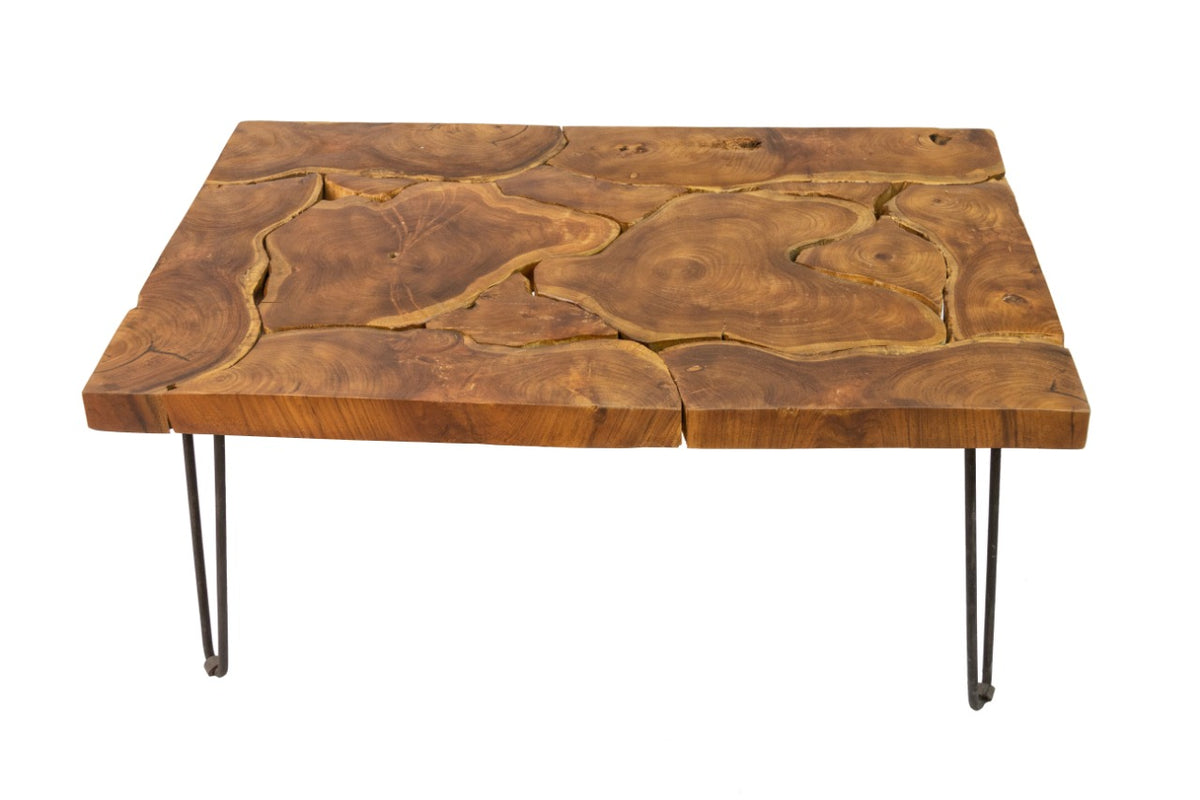 Tree Slices – natural materials coffee table, boho furniture from Bali