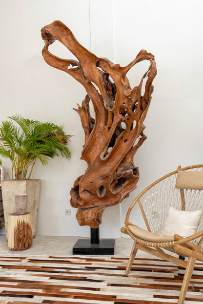 The Root decorative stand – natural materials, boho decor handmade in Bali