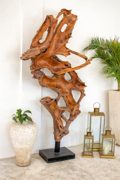 Root decorative stand by BaliSouk – boho decor made in Bali