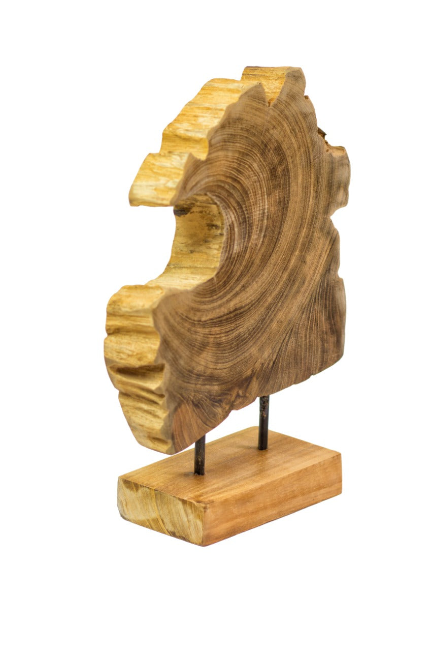 Wooden Deco on Stand decorative stand by BaliSouk – boho decor made in Bali