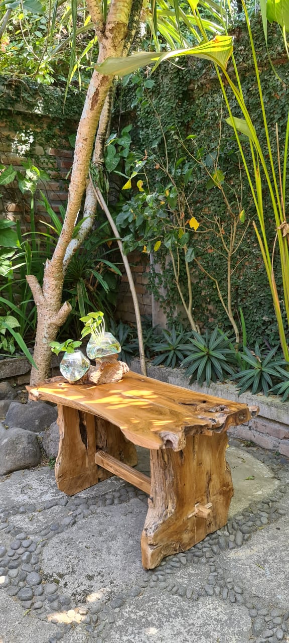 Teak bench Primitive – handmade in Bali, boho style