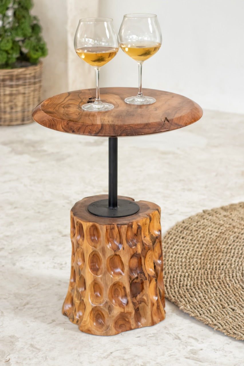 The Kenzie side table – natural materials, boho furniture handmade in Bali
