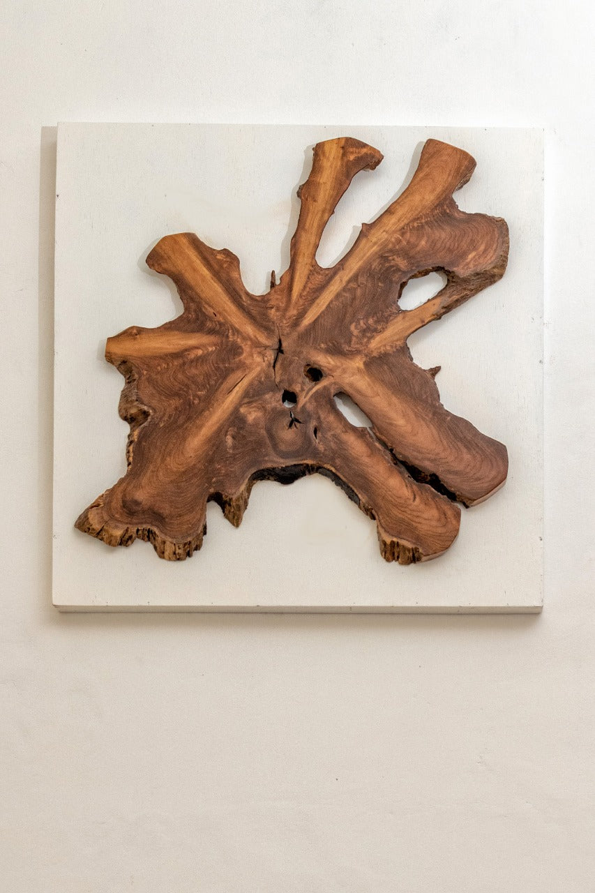 Slice wall decoration in natural materials – handmade boho decor from Bali