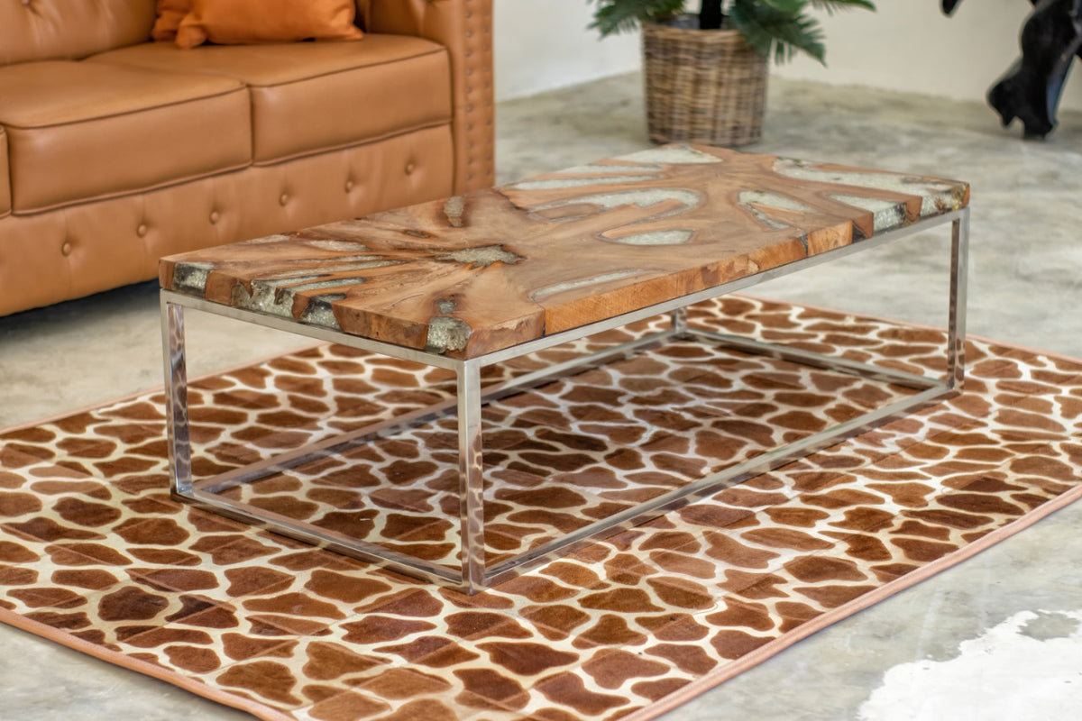 Papillon Resin – natural materials coffee table, boho furniture from Bali