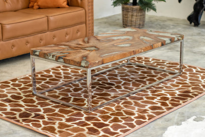 Papillon Resin – natural materials coffee table, boho furniture from Bali