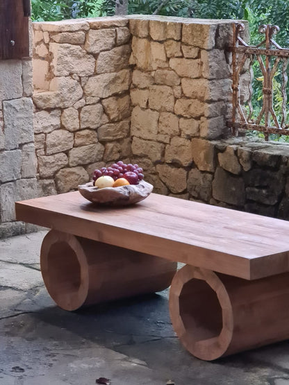 Wheels coffee table by BaliSouk – boho furniture made in Bali