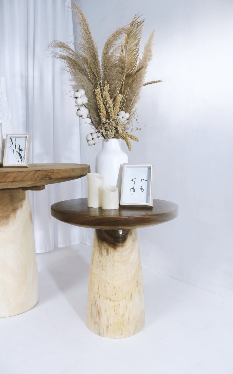 Suar wood side table – Doha, natural natural materials in boho style