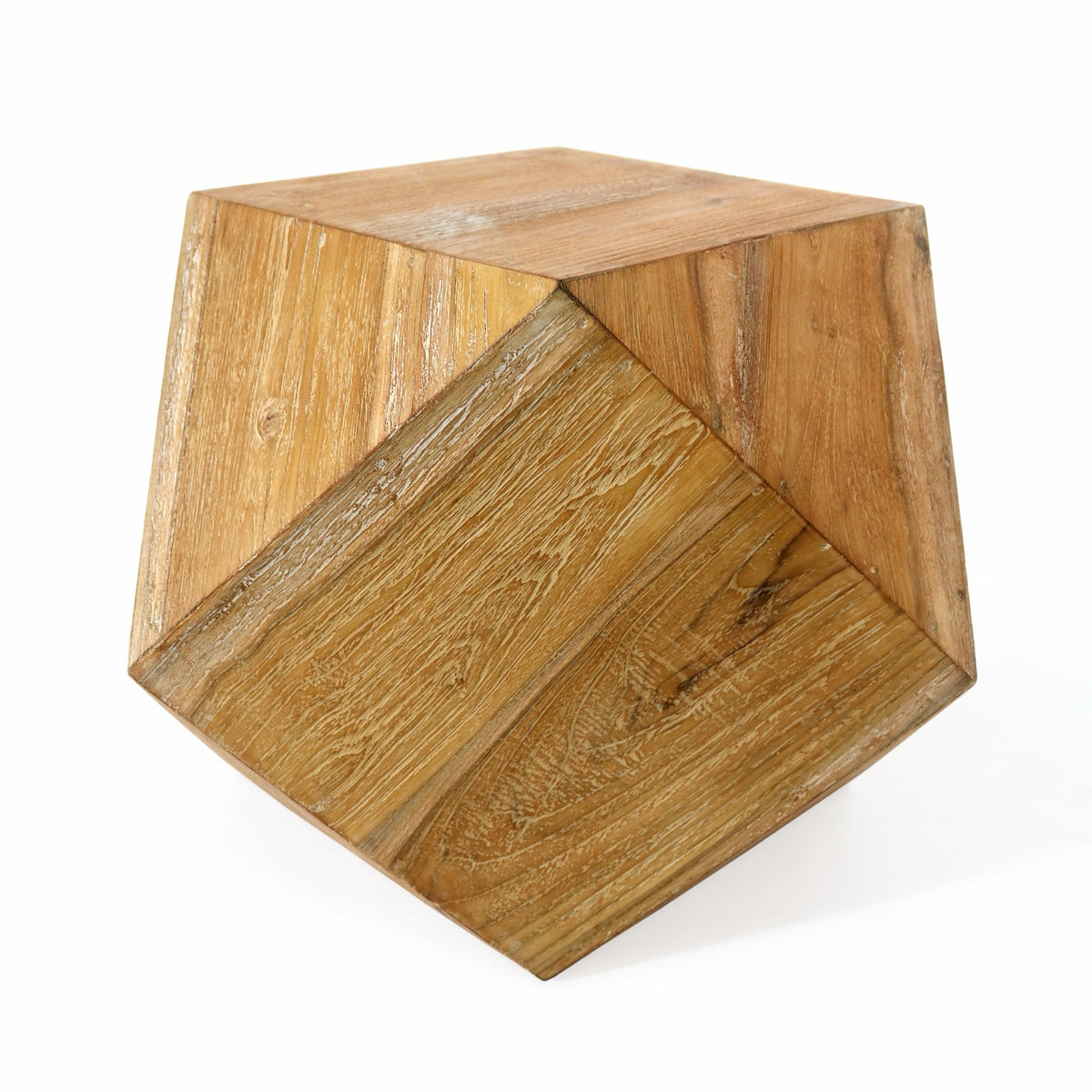 Teak stool Ronny Trap – boho furniture, handwoven and handmade in Bali